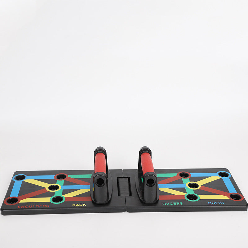 Système d'entraînement push-up VELNOX Fitness™ de la marque ggg, avec poignées et plateforme pour exercices de musculation.