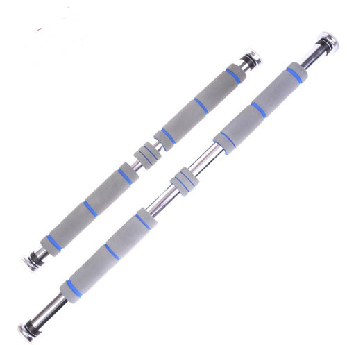 Barre de traction réglable VELNOX Fitness™ pour porte, en métal robuste, installée dans une porte, idéale pour exercices de musculation.