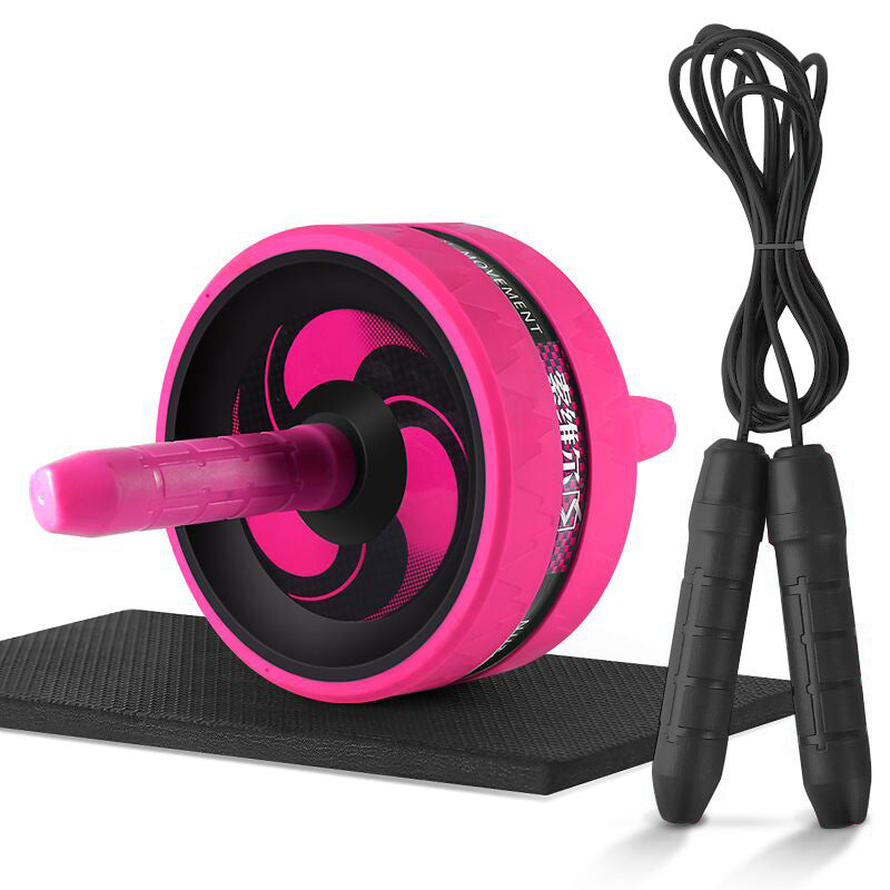Roue abdominale VELNOX Fitness™ Core Pro Ab Roller de couleur noire avec poignées en caoutchouc, pour exercices de renforcement du tronc.